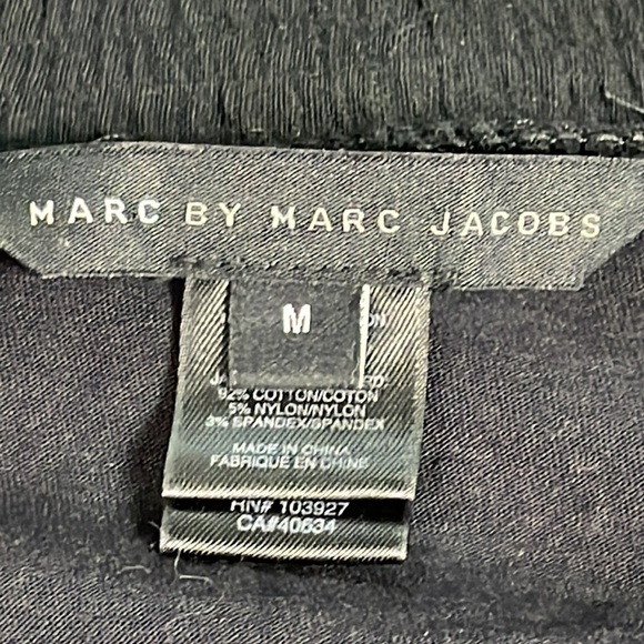 Marc by Marc Jacobs Cutout Back Dress Black Jersey Mesh Fitted Sz M - Picture 10 of 13